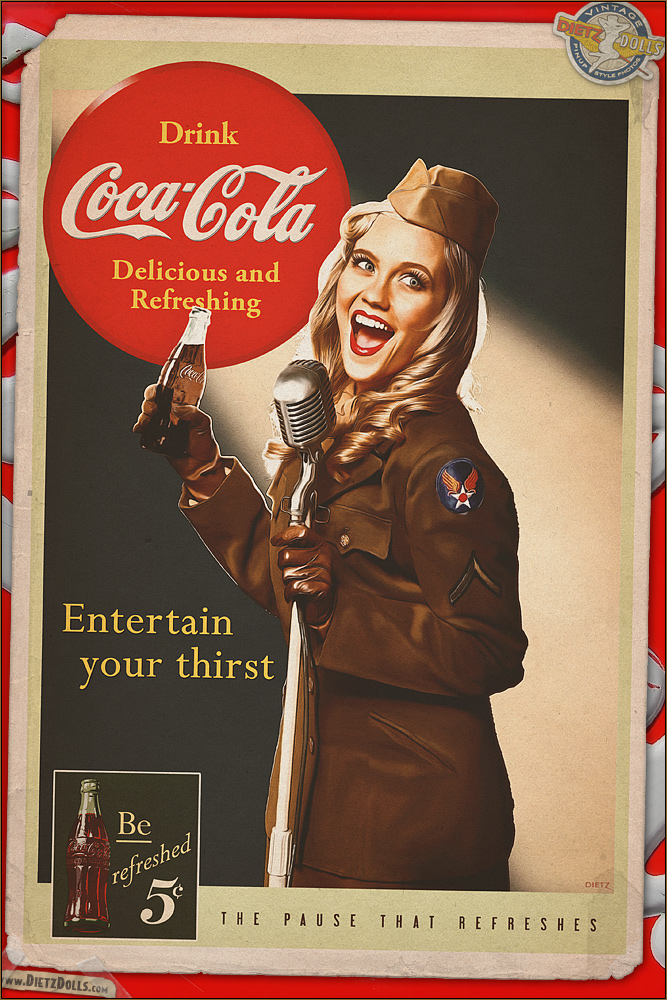 Ww2 And Coca Cola Posters Pinup Style Small Scale Military Headquarters